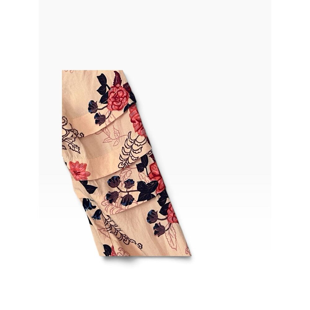Matilda Jane Livery Millie Blouse Size S Peach Floral Henley Popover Top Boho - Picture 6 of 13
